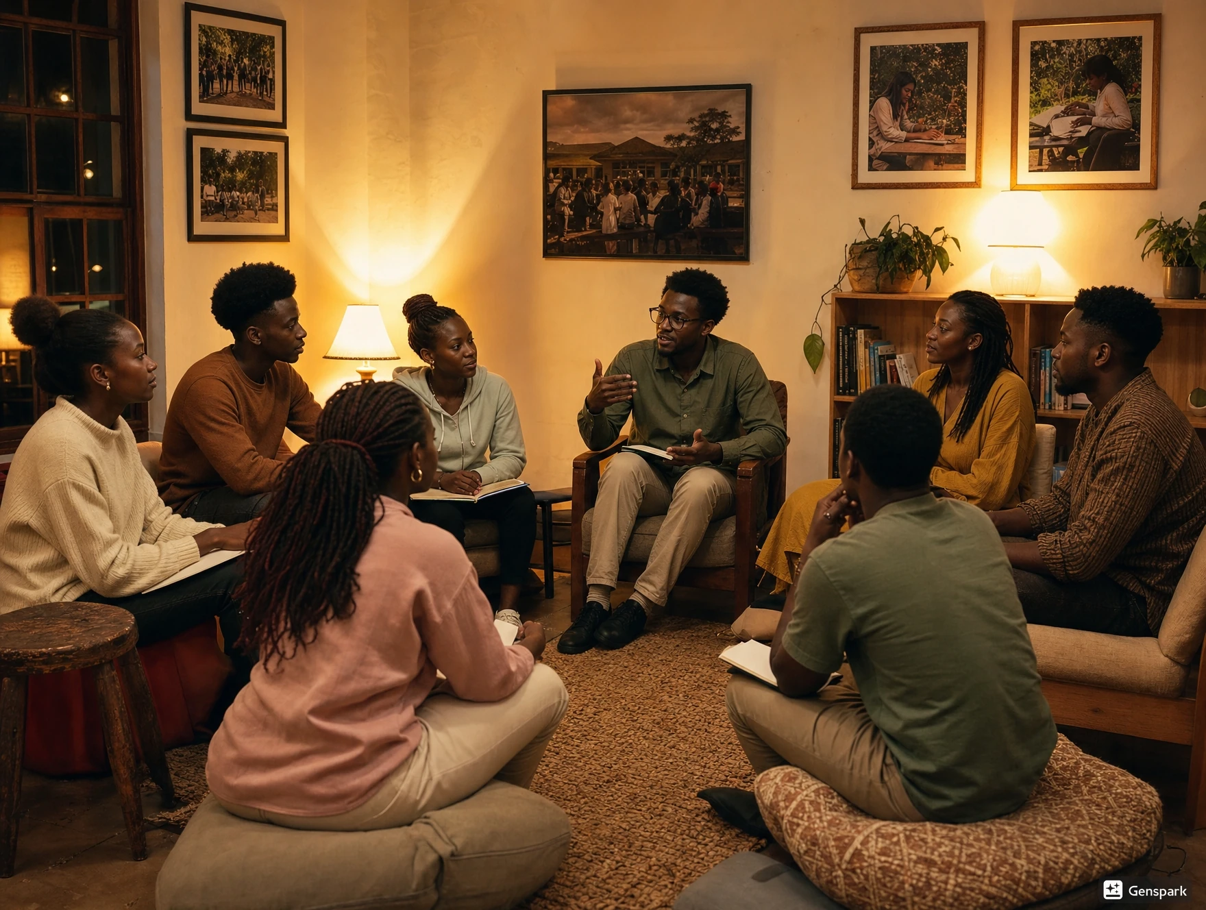 Ugandan students and mentors gathered for a thoughtful Kyōto Fireside Conversation.